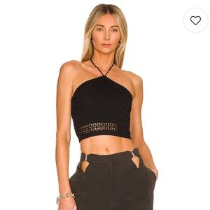 Ronny Kobo Beres Halter Knit Top